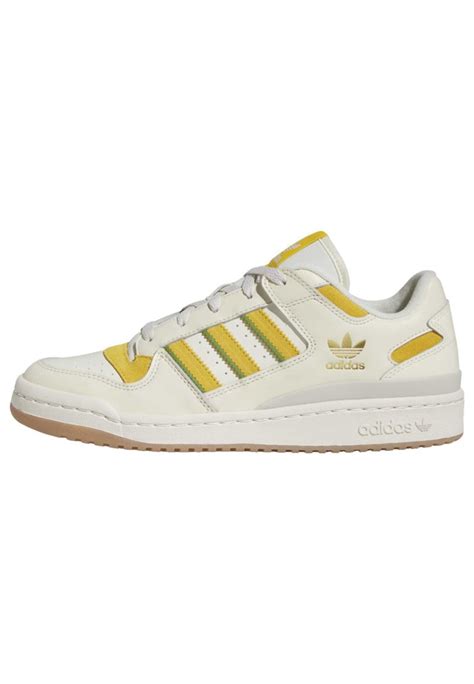 adidas originals forum low trainers in white with gold details|adidas white forum shoes.